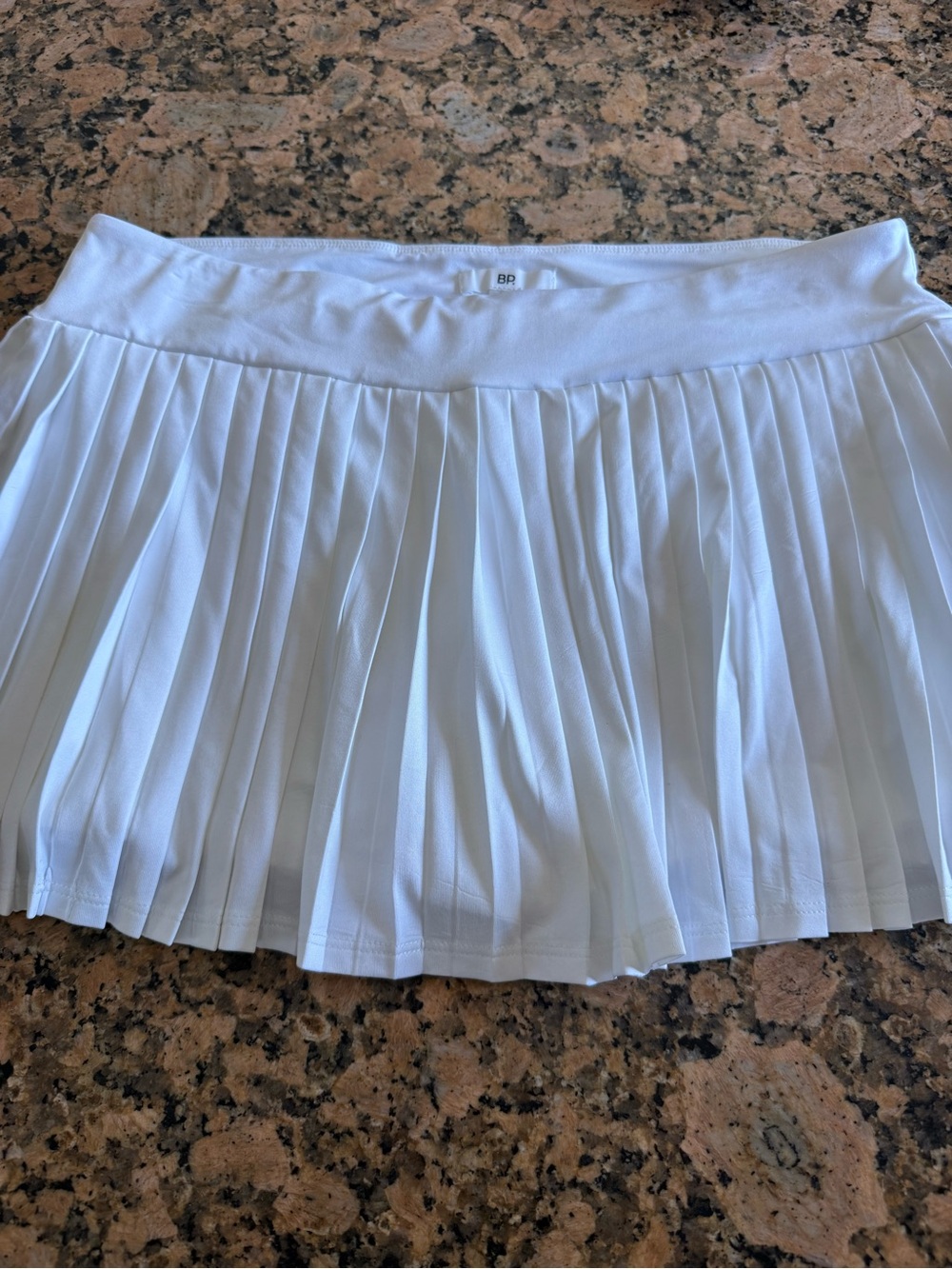 Bp White Pleated Tennis Skirt